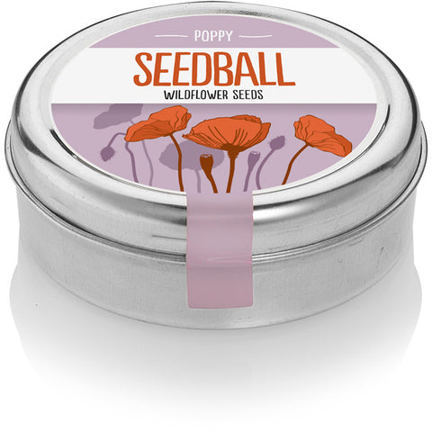SEEDBALL WILDFLOWER SEED TINS Poppy Mix