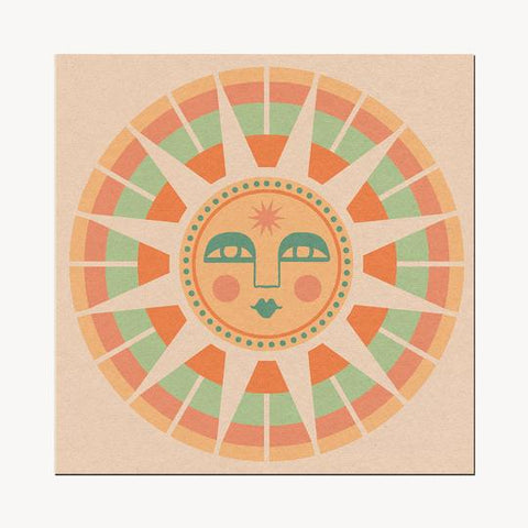 12 x 12 Sun Face 3 WALL PRINT CAI & JO
