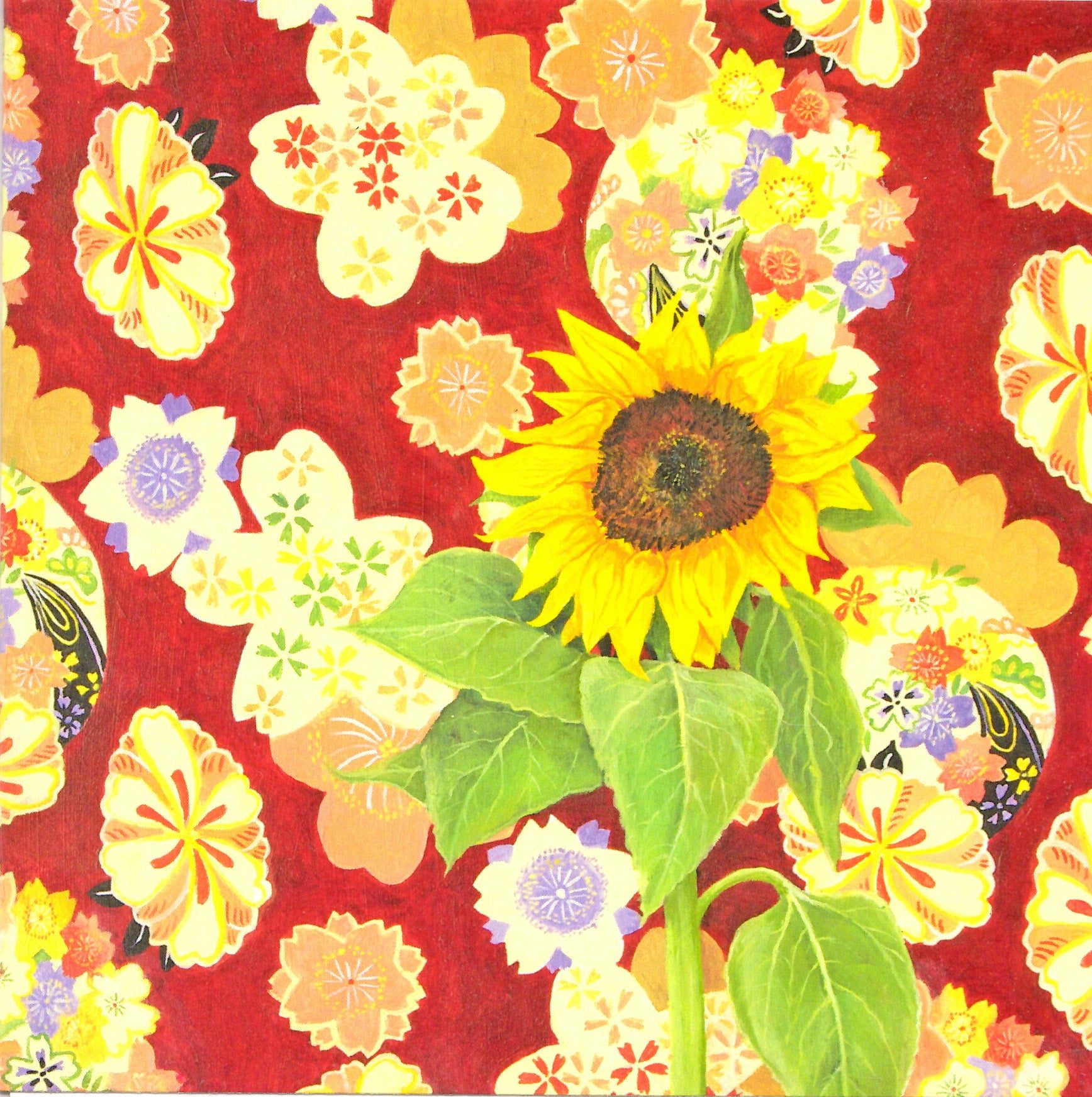 FINE ART GREETING CARD Sunflower GEORGIA COX