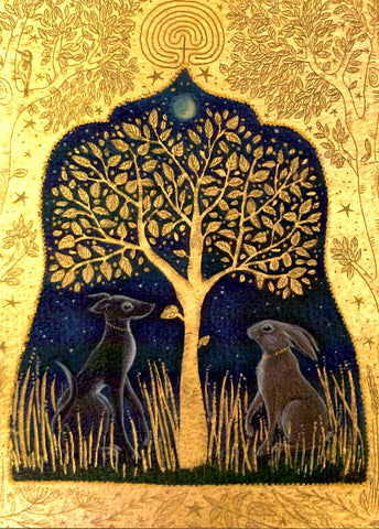 PAGAN WICCAN GREETING CARD Two Magicians HANNAH WILLOW