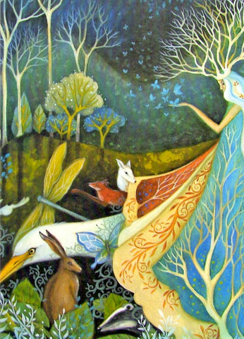 PAGAN WICCAN GREETING CARD The Gathering AMANDA CLARK