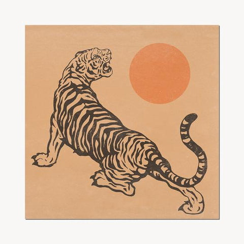 12 x 12 Tiger & Sun WALL PRINT CAI & JO