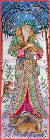 YULE XMAS GREETING CARD Guardian Sage PAGAN SOLSTICE WENDY ANDREW